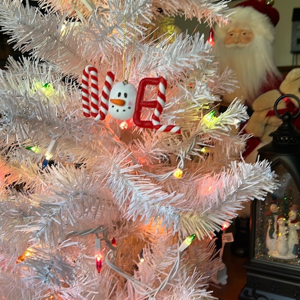 ❤️ Snowman Noel Peppermint Stick Noel Christmas Ornament